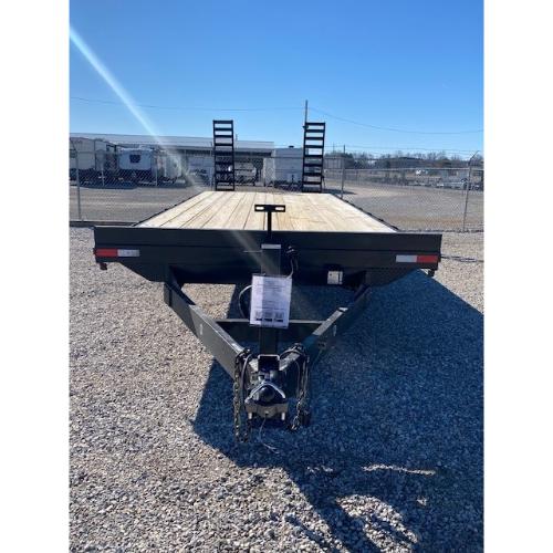 Evansville Kentucky Indiana Illinois Trailer Dealer and Sales 24' Deckover Equipment Hauler with 4' Dovetail Front View