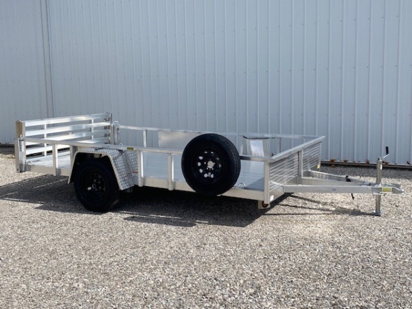 Evansville Kentucky Indiana Illinois Utility Trailer Dealer and Sales 6.10'x12' SA Aluminum Utility Front Angle