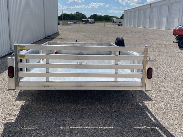 Evansville Kentucky Indiana Illinois Utility Trailer Dealer and Sales 6.10'x12' SA Aluminum Utility Rear