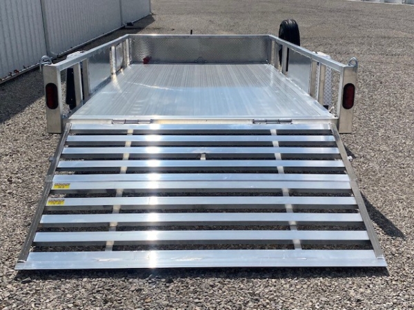 Evansville Kentucky Indiana Illinois Utility Trailer Dealer and Sales 6.10'x12' SA Aluminum Utility Rear Gate Down