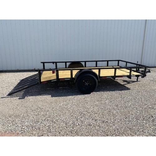 Evansville Kentucky Indiana Illinois Aluminum Trailer Dealer and Sales Wesco 10'+2' Side Gate Down