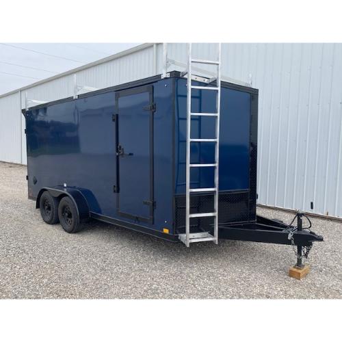 Evansville Kentucky Indiana Illinois Trailer Dealer and Sales 7x16 Cargo Front Angle View