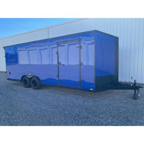 Evansville Kentucky Indiana Illinois Trailer Dealer and Sales 8.5,x22' Deep Blue Cargo Front Angle View-1