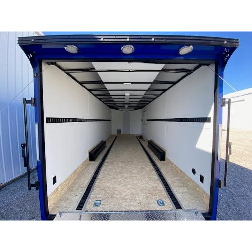 Evansville Kentucky Indiana Illinois Trailer Dealer and Sales 8.5x22' Deep Blue Cargo Interior View