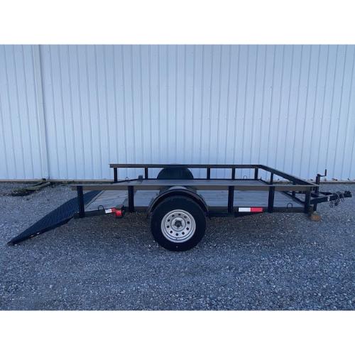 Evansville Kentucky Indiana Illinois Trailer Dealer and Sales 6.4x10' (8'+2') Ramp Down Side View