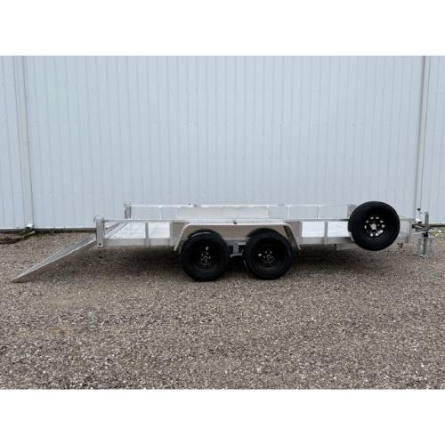 Evansville Kentucky Indiana Illinois Trailer Dealer and Sales 6.10 x 14' TA Aluminum Bi-Fold Gate Side Angle Gate Down