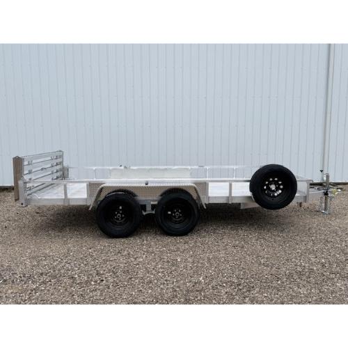 Evansville Kentucky Indiana Trailer Dealer and Sales 6.10 x 14' TA Aluminum Bi-Fold Gate Side Angle