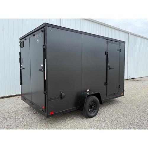Evansville Kentucky Indiana Illinois Trailer Dealer and Sales 7x12 Matte Black Right Angle View