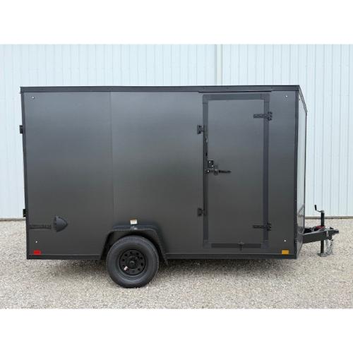 Evansville Kentucky Indiana Illinois Trailer Dealer and Sales 7x12 Matte Black Side View