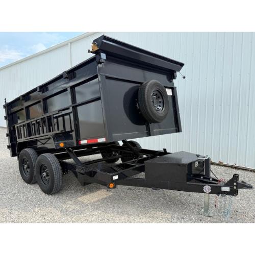 247664 Evansville Kentucky Indiana Illinois Trailer Dealer and Sales 7' x 12' Dump Extended Sides Front Angle