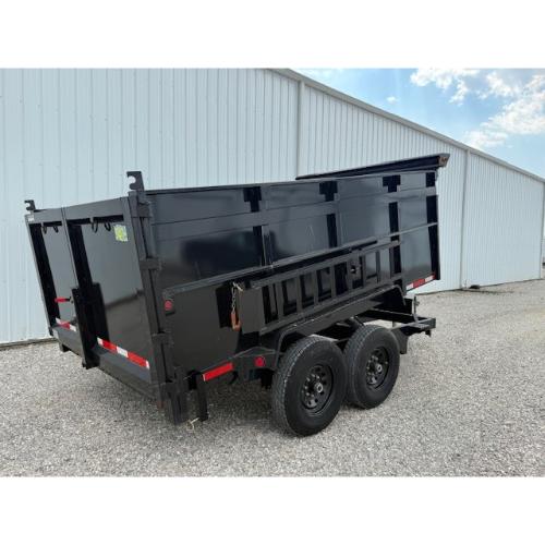 247664 Evansville Kentucky Indiana Illinois Trailer Dealer and Sales 7' x 12' Dump Extended Sides Rear Angle