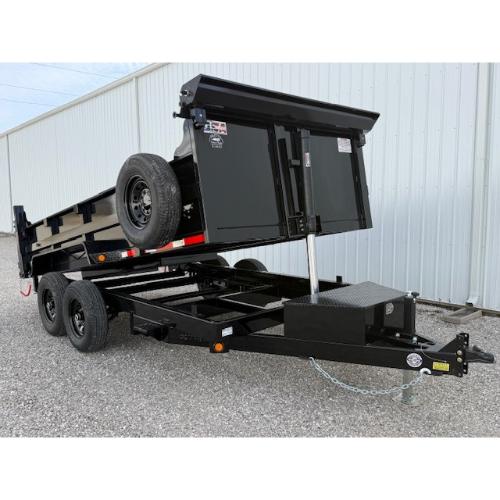 7x14 Dump w Telecylinder Front Right Angle