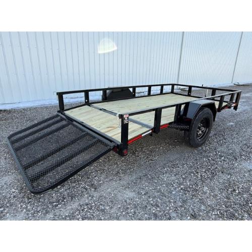 6.4x12(10+2) Utility Rear Angle Gate Down