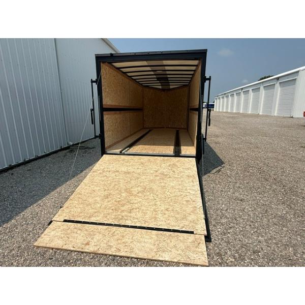7x16 Matte Black Cargo Trailer-6