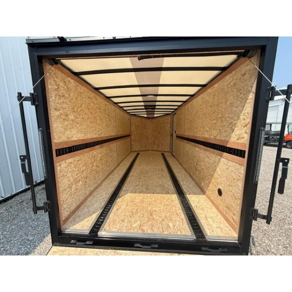 7x16 Matte Black Cargo Trailer-7