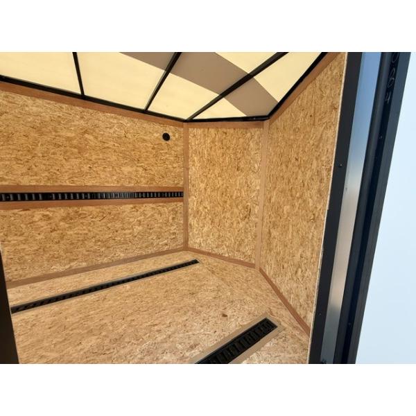 7x16 Matte Black Cargo Trailer-9